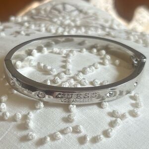 Guess Silver Crystal-Studded Bracelet